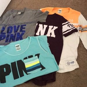 Pink shirts- tank 3 shirts